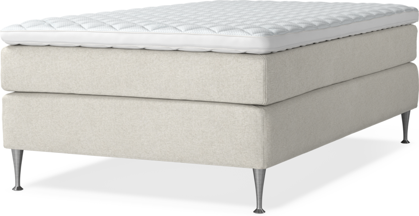 Delux Sense - Kontinentalsäng, enkelsäng 120 cm med bäddmadrass - Beige