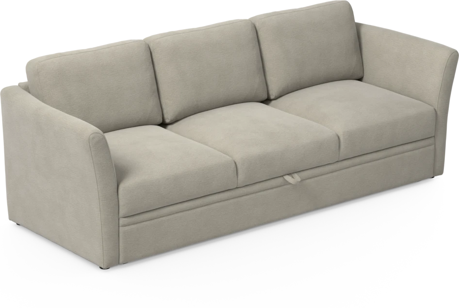 Öland - Bäddsoffa 3-sits, längsbäddad - Brun