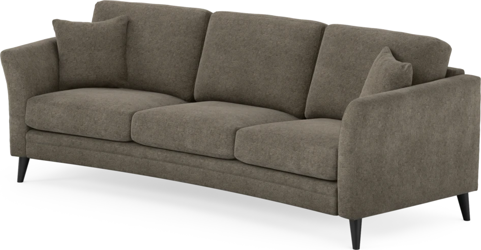 Eden - 3-sits soffa svängd - Brun