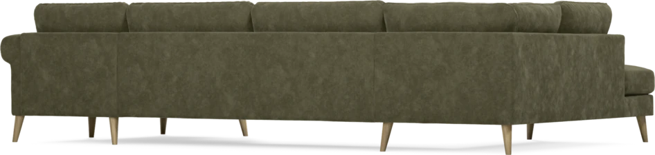 Bridge - 3-sits soffa med divan vänster och schäslong höger - Grön