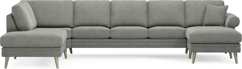 Eden - 3-sits soffa med divan vänster och schäslong höger - Grå