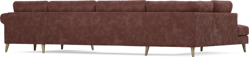 Bridge - 3-sits soffa med divan vänster och schäslong höger - Röd
