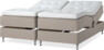 Delux Dream - Ställbar säng, dubbelsäng med bäddmadrass - Beige