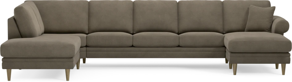 Eden - 3-sits soffa med divan vänster och schäslong höger - Beige