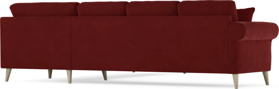 Eden - Hörnsoffa, 3+3-sits - Röd