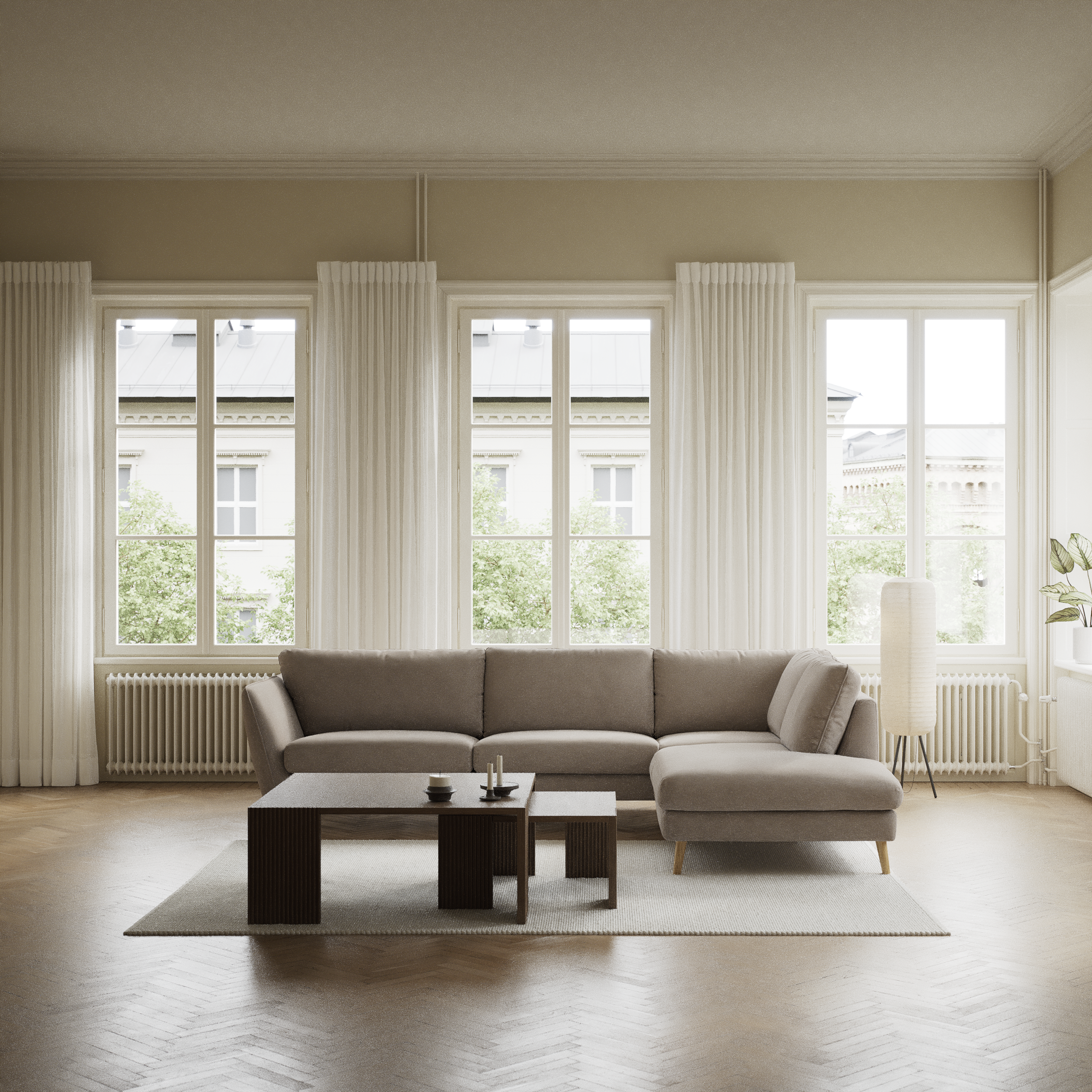 Madison, 3-sits soffa med divan höger