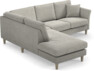 Eden - 2-sits soffa med divan - Grå