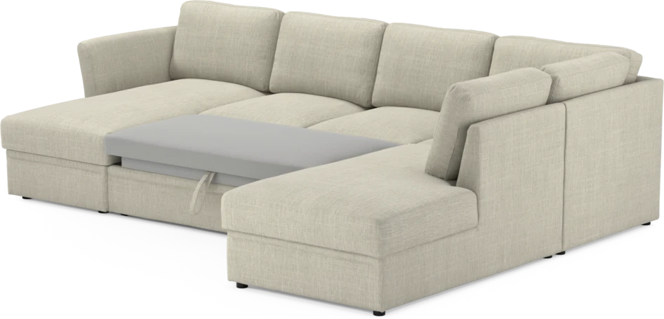 Öland - Bäddsoffa med schäslong vänster och divan höger - Beige