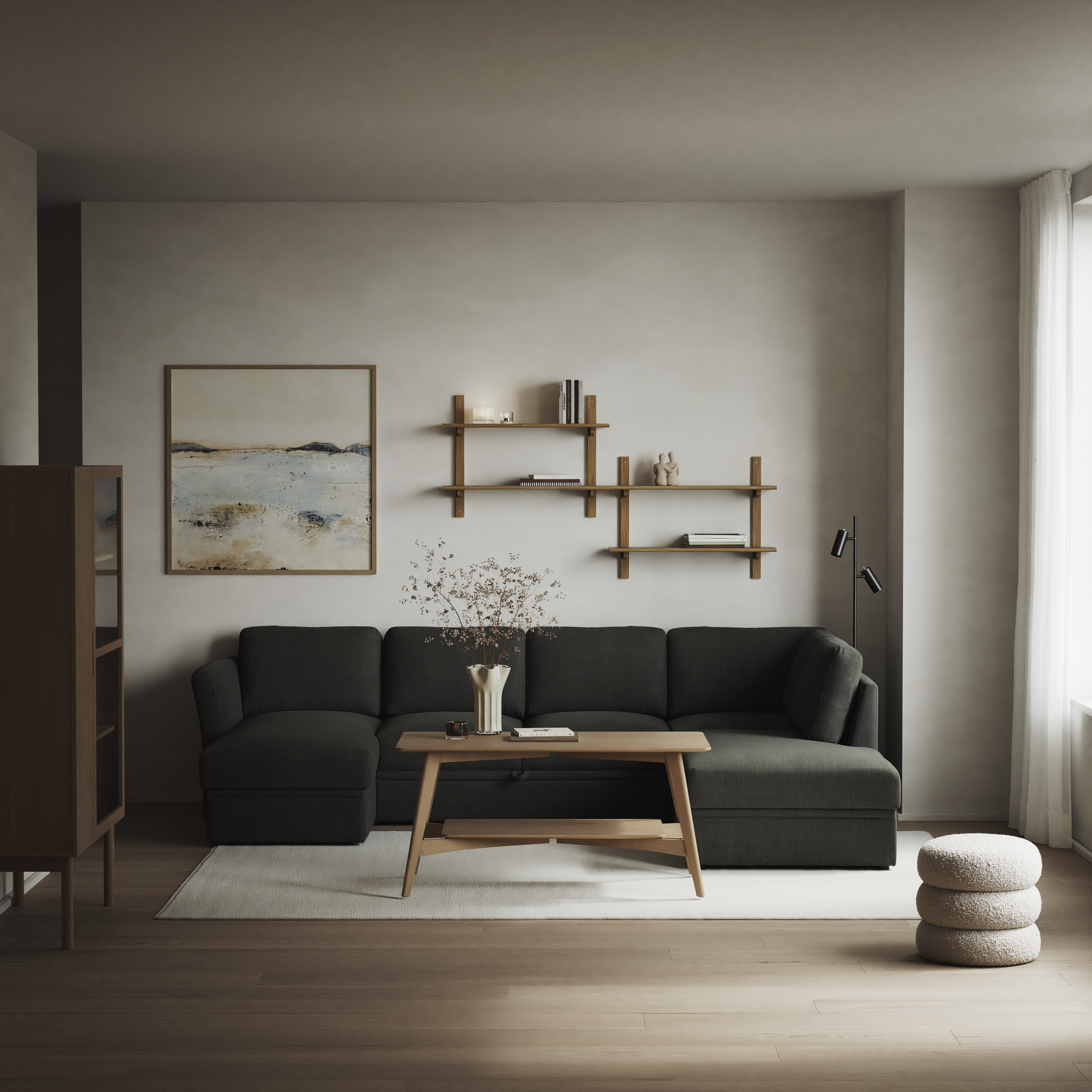 Öland - Bäddsoffa med schäslong vänster och divan höger - inspiration