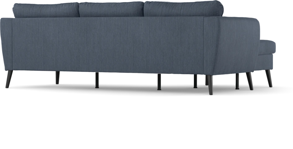 County - 3-sits soffa med flyttbar schäslong - Blå