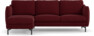 Madison Lux - 2-sits soffa med schäslong vänster - Röd