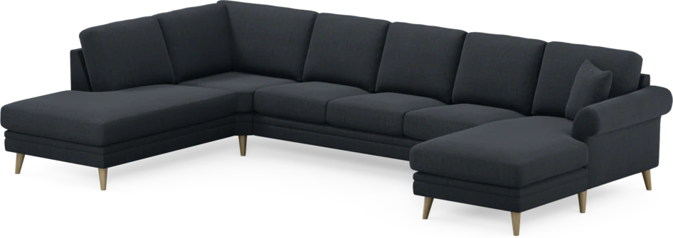 Eden - 3-sits soffa med divan vänster och schäslong höger - Blå