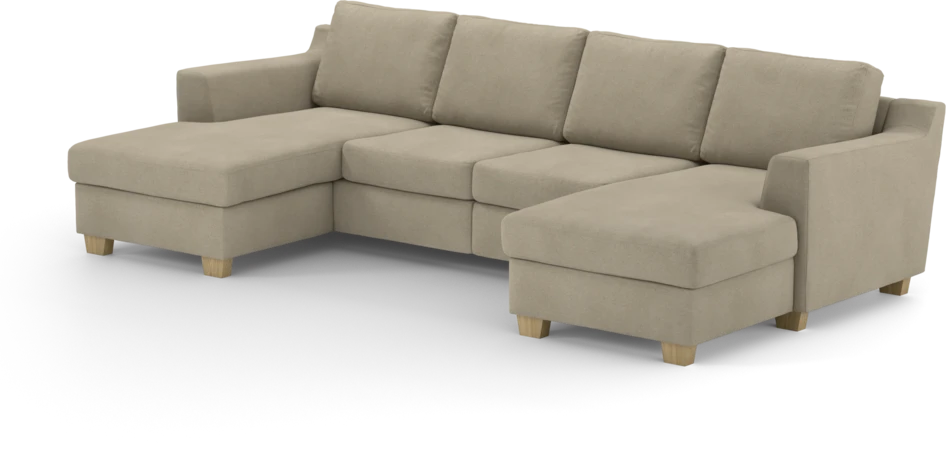 Friday - 2-sits soffa med två schäslonger - Beige