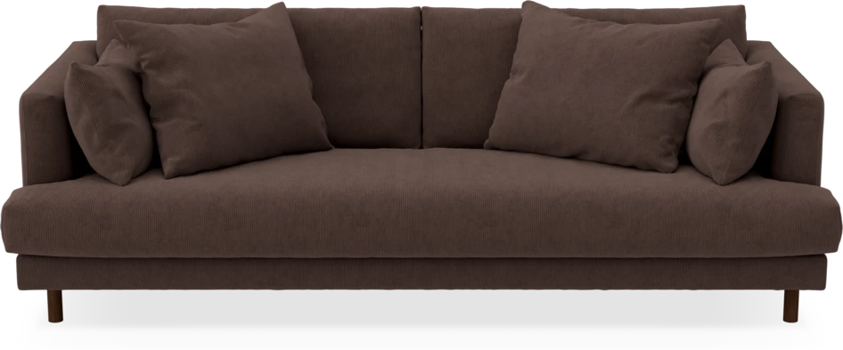 Harper - 3-sits soffa, hel dyna - Brun