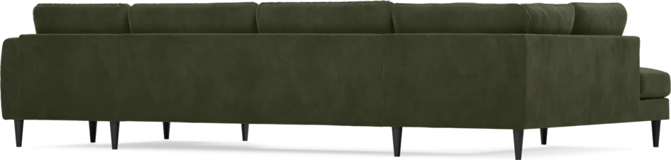 Bridge - 3-sits soffa med divan vänster och schäslong höger - Grön