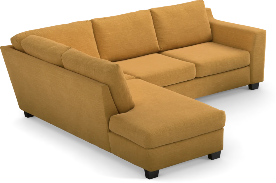 Friday - 2,5-sits soffa med divan vänster - Gul