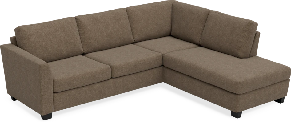 Friday - 2,5-sits soffa med divan höger - Brun