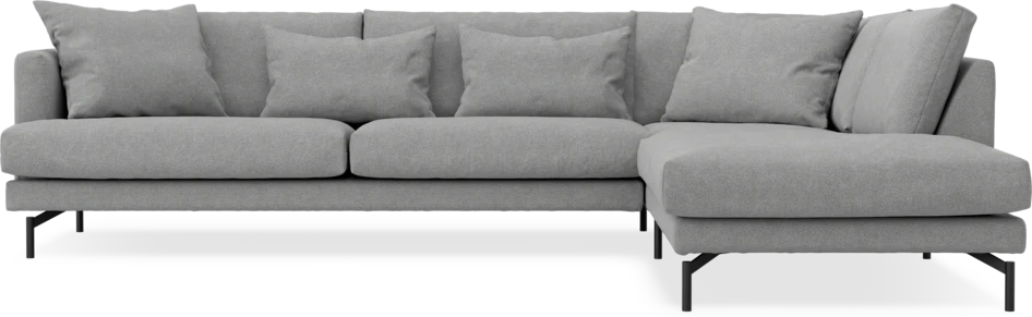 Harper - 3-sits soffa med divan höger - Grå