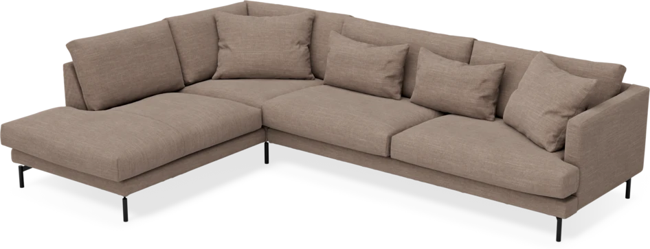 Harper - 3-sits soffa med divan vänster - Brun