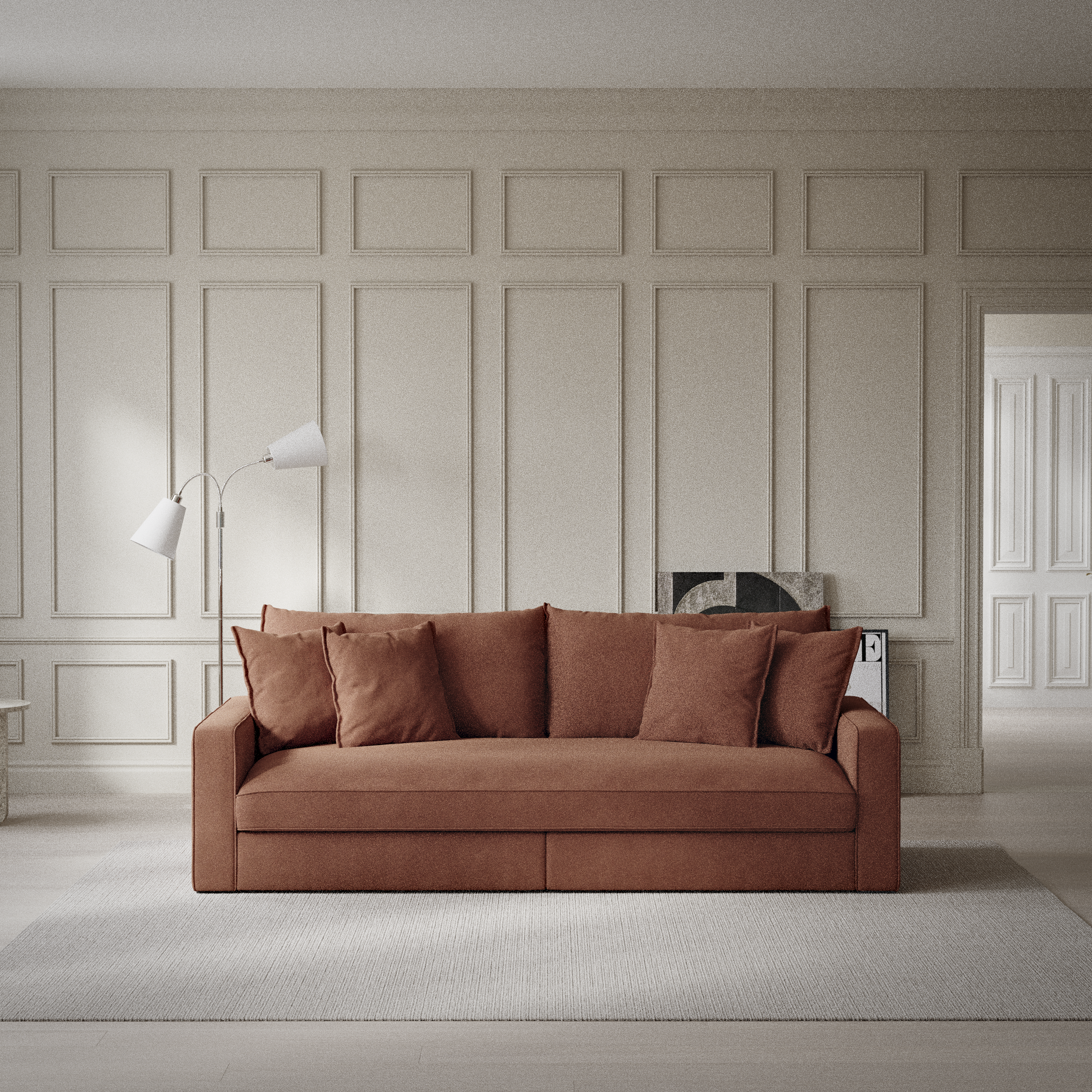Rossi - 3-sits soffa, hel dyna - inspiration