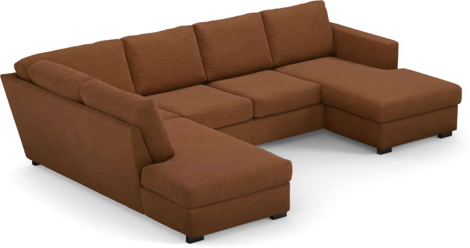 Friday - 3-sits soffa med divan vänster och schäslong höger - Orange