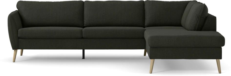 County - 2,5-sits soffa med divan höger - Grön