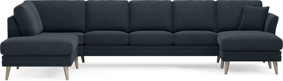 Eden - 3-sits soffa med divan vänster och schäslong höger - Blå