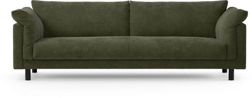 Cherrie - 4-sits soffa, hel dyna, fast klädsel - Grön