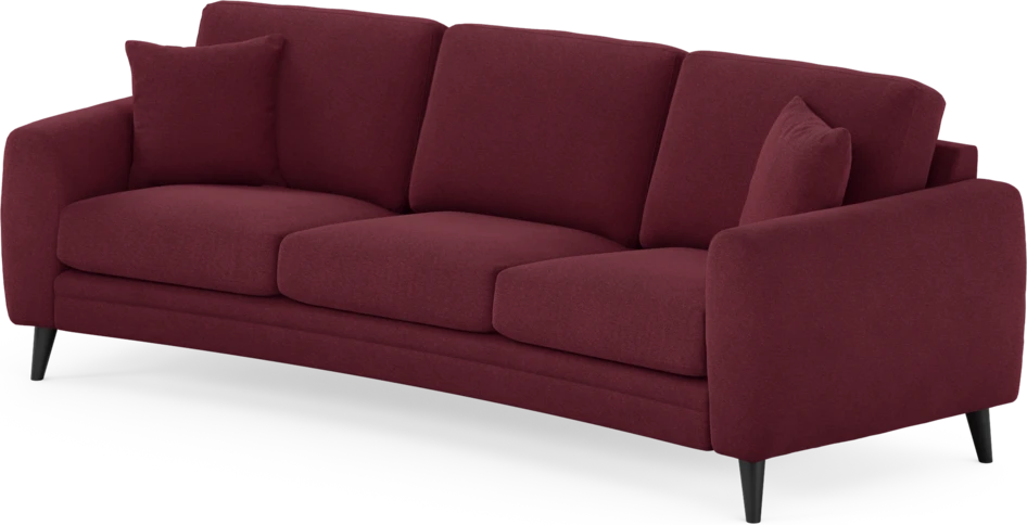 Eden - 3-sits soffa svängd - Röd