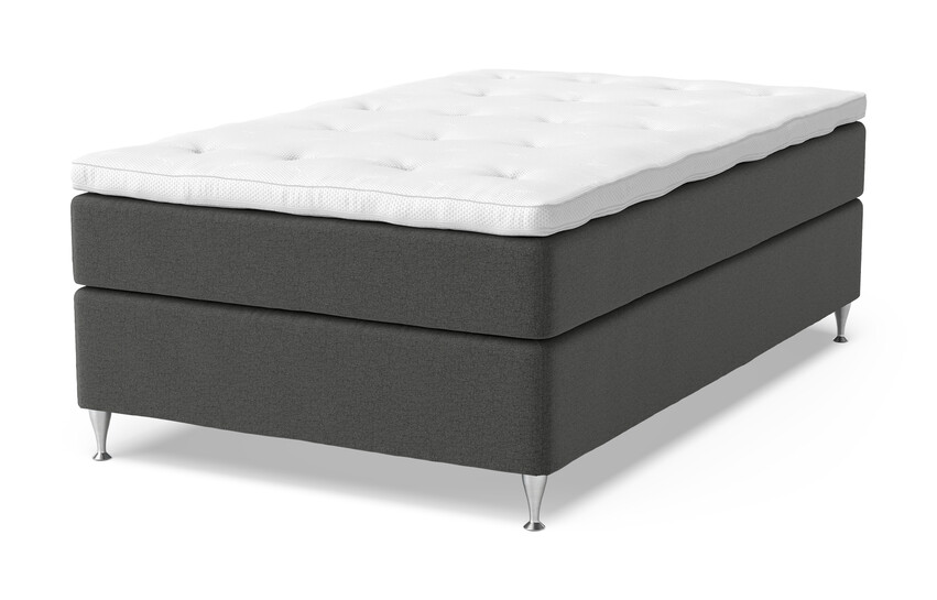 Sleep Delux - Kontinentalsäng, enkelsäng med bäddmadrass Sleep Delux vit - Svart