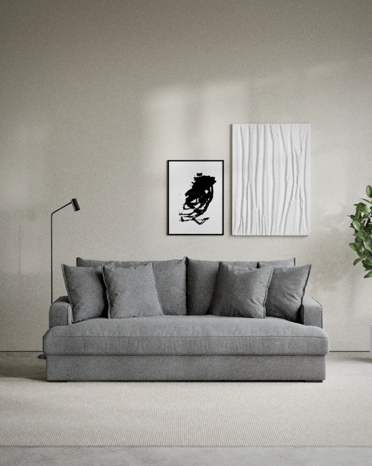 Mila - 3-sits soffa, hel dyna - inspiration