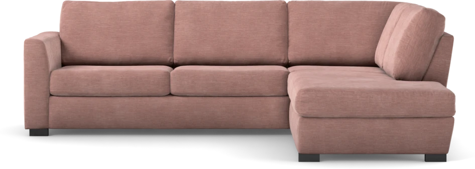 Friday - 2,5-sits soffa med divan höger - Rosa