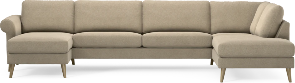 Bridge - 3-sits soffa med schäslong vänster och divan höger - Beige