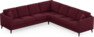 Eden - Hörnsoffa, 3+3-sits - Röd