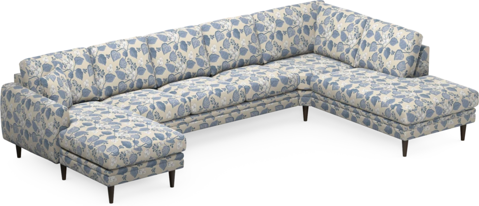 Eden - 3-sits soffa med schäslong vänster och divan höger - Flerfärgad