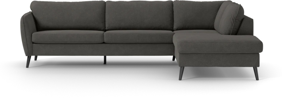 County - 2,5-sits soffa med divan höger - Brun