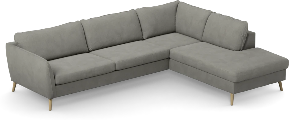 County - 2,5-sits soffa med divan höger - Grå
