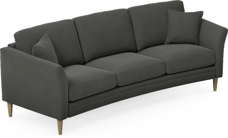 Eden - 3-sits soffa svängd - Grå