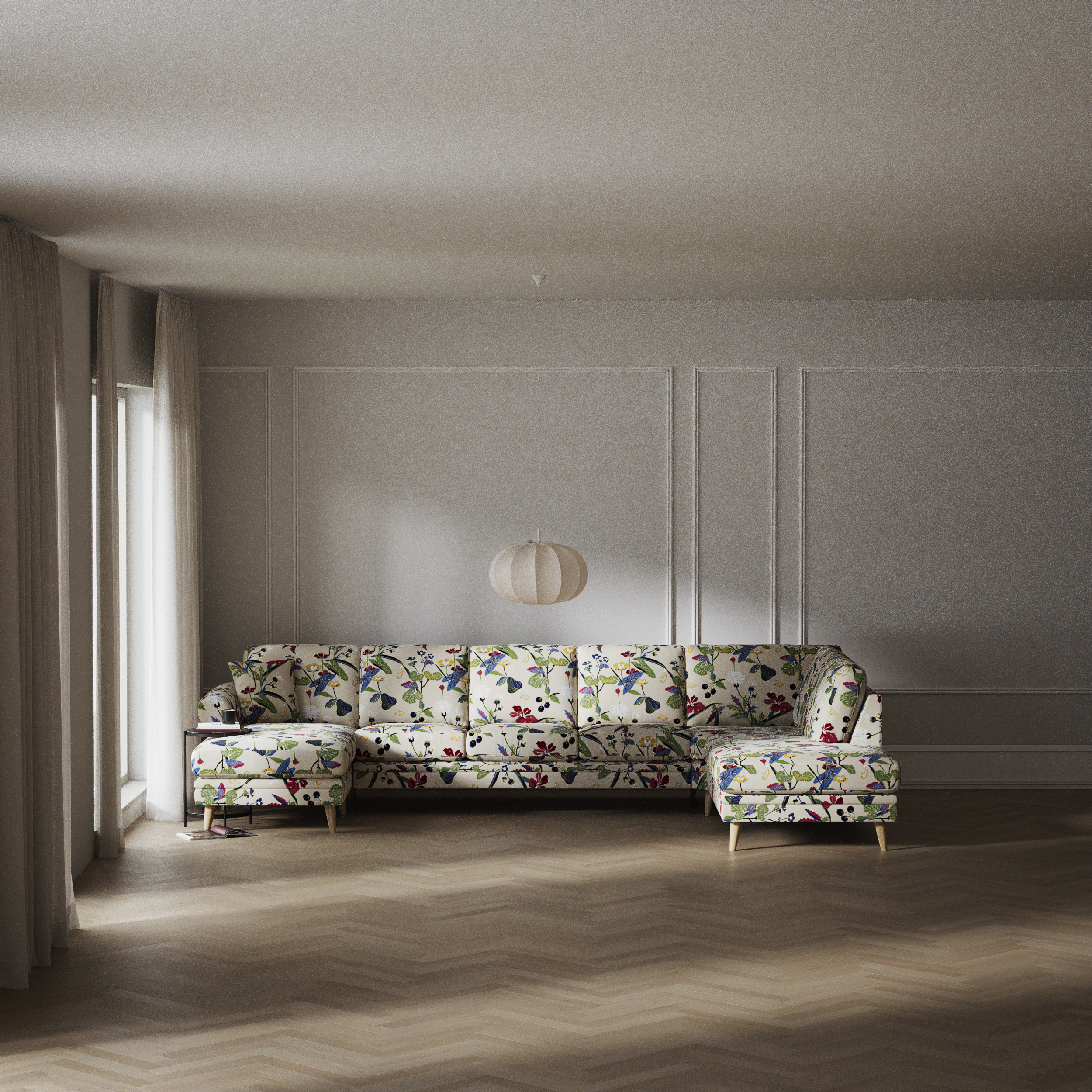 Eden - 3-sits soffa med schäslong vänster och divan höger - inspiration