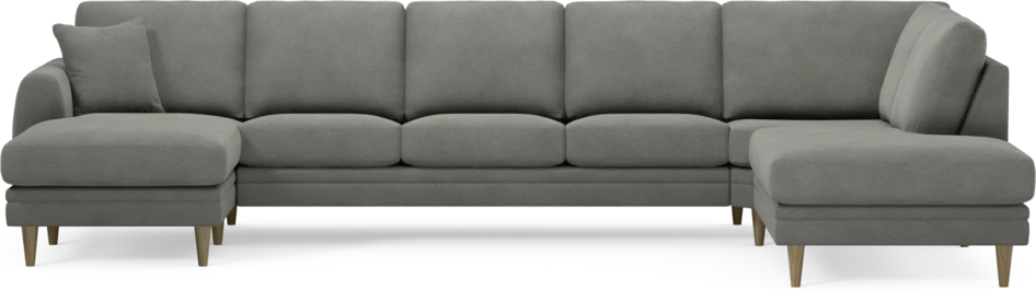 Eden - 3-sits soffa med schäslong vänster och divan höger - Grå
