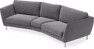 Madison - 3-sits soffa svängd, 90 cm - Grå