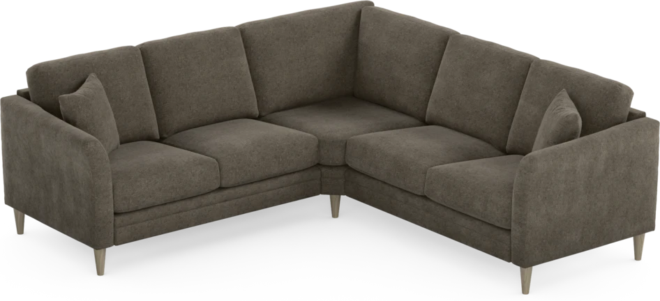 Eden - Hörnsoffa, 2+2-sits - Brun