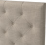 Delux Pikerad Låg - Sänggavel, 90-210 cm - Beige