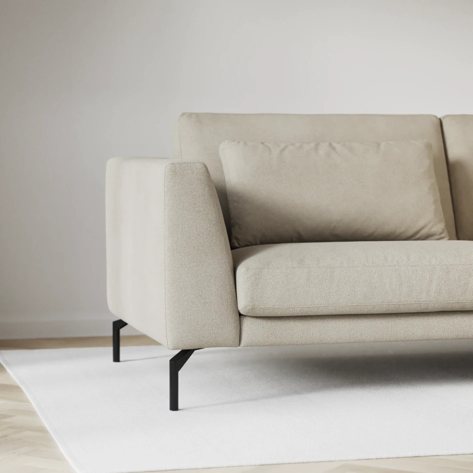 Willow - 4-sits soffa med schäslong höger, fast klädsel - Beige