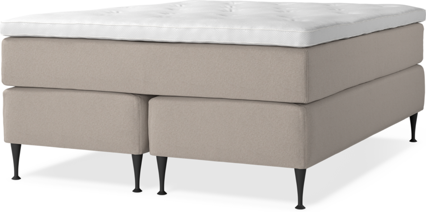 Delux Exclusive - Kontinentalsäng, dubbelsäng med bäddmadrass - Beige