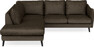 Madison - 2-sits soffa med divan vänster - Brun