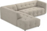 Bella - 3-sits soffa med divan vänster - Beige