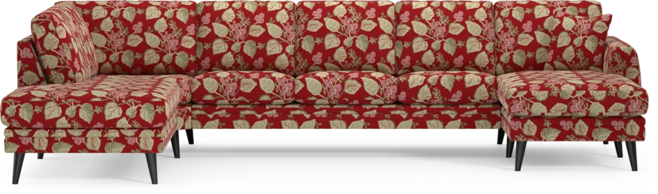 Eden - 3-sits soffa med divan vänster och schäslong höger - Flerfärgad