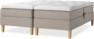 Delux Sense - Ställbar säng, dubbelsäng med bäddmadrass - Beige