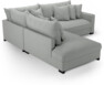 Rossi - 2-sits soffa med divan vänster - Grå